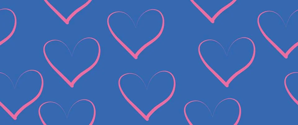 Vector seamless background. Minimalistic abstract pattern of hearts. Modern.. 스톡 일러스트