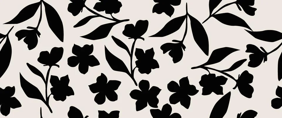 Vector seamless background. Minimalistic abstract floral pattern. Perfect f.. Illustrazione stock