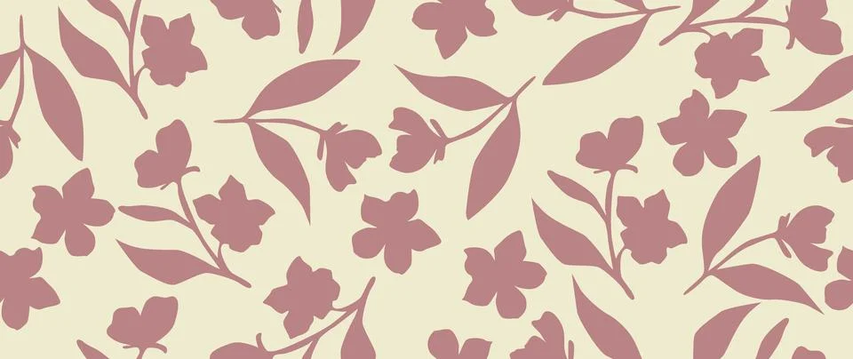 Vector seamless background. Minimalistic abstract floral pattern. Perfect for イラスト素材