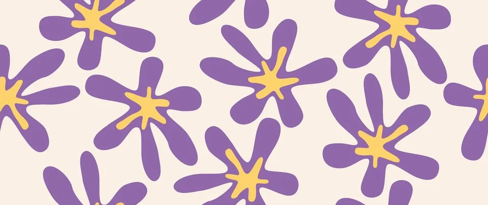 Vector seamless background. Minimalistic abstract floral pattern. Modern print イラスト素材