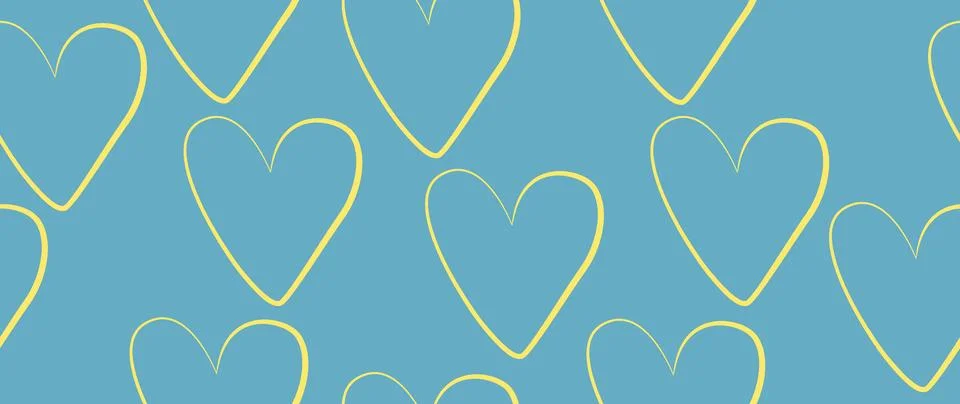 Vector seamless background. Minimalistic abstract pattern of hearts. Modern Stock Illustration
