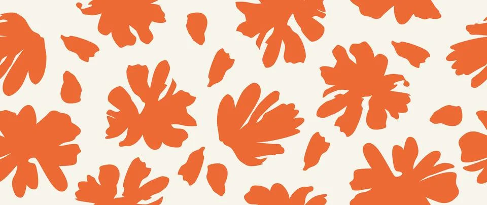 Vector seamless background. Minimalistic abstract floral pattern. Modern print Illustrazione stock