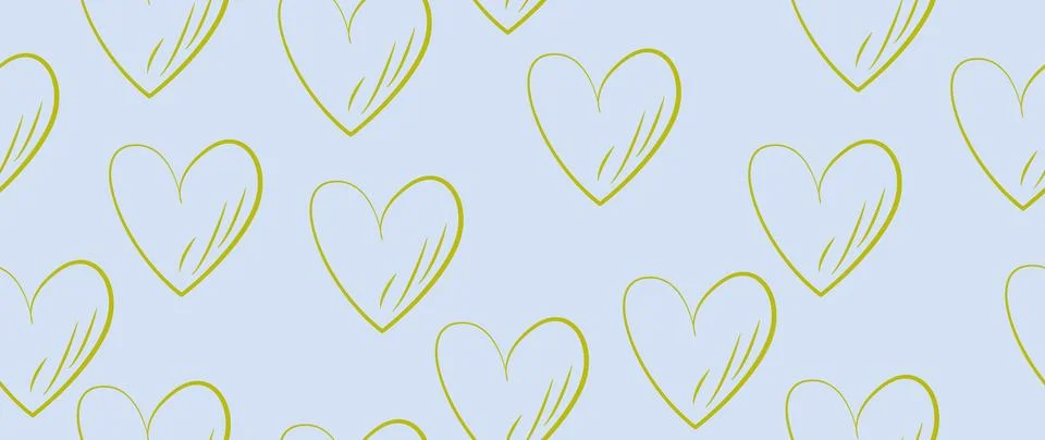 Vector seamless background. Minimalistic abstract pattern of hearts. Modern 스톡 일러스트