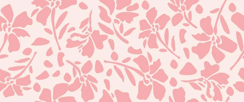 Vector seamless background. Minimalistic abstract floral pattern. Modern print 库存插图
