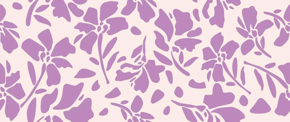 Vector seamless background. Minimalistic abstract floral pattern. Modern print イラスト素材