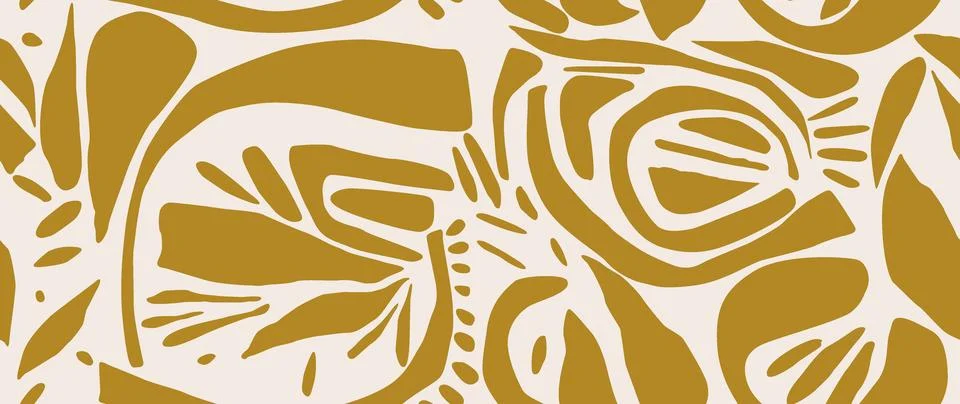 Vector seamless background. Minimalistic abstract pattern of various shapes イラスト素材