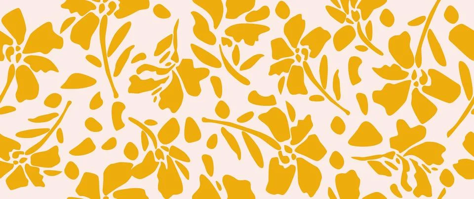 Vector seamless background. Minimalistic abstract floral pattern. Perfect for Illustrazione stock