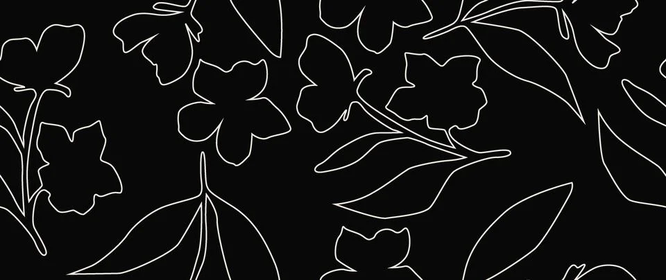 Vector seamless background. Minimalistic abstract floral pattern. Perfect for 스톡 일러스트