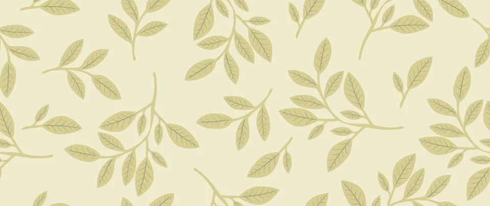 Vector seamless background. Minimalistic abstract leaf pattern. Modern print Stock-Illustration