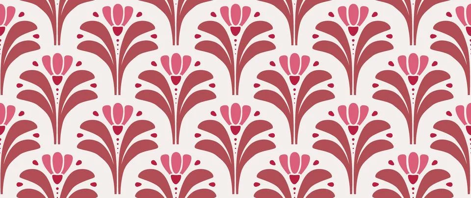 Vector seamless background. Minimalistic abstract floral pattern. Modern 스톡 일러스트
