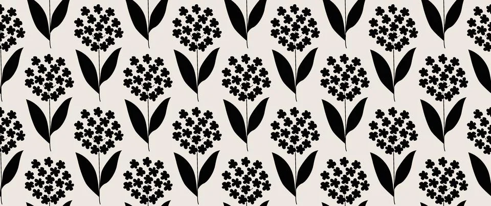 Vector seamless background. Minimalistic abstract floral pattern. Perfect for Illustrazione stock