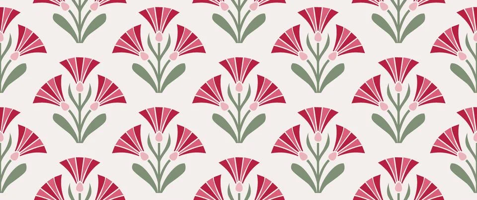 Vector seamless background. Minimalistic abstract floral pattern. Modern 스톡 일러스트