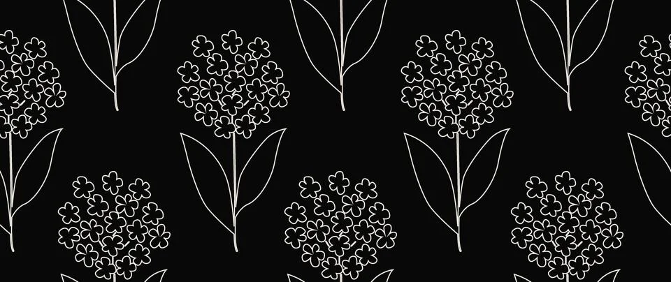 Vector seamless background. Minimalistic abstract floral pattern. Perfect for Stock Illustration