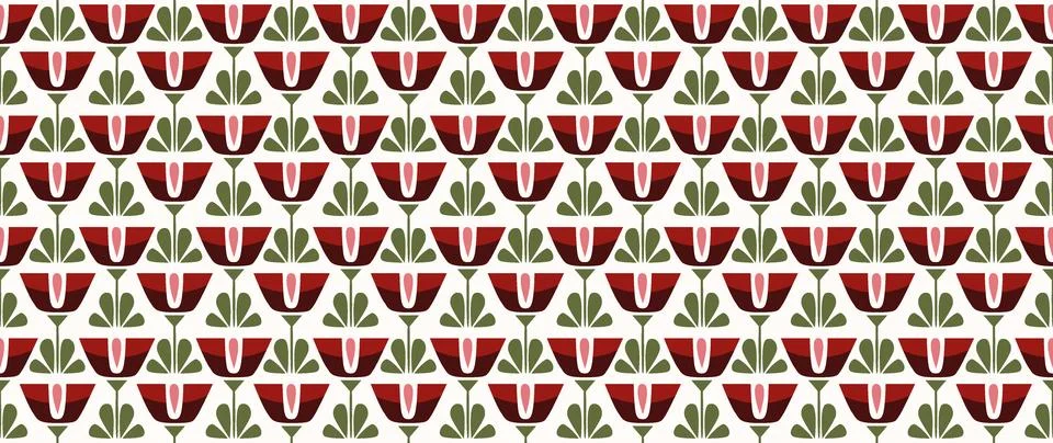 Vector seamless background. Minimalistic abstract floral pattern. Modern Illustrazione stock
