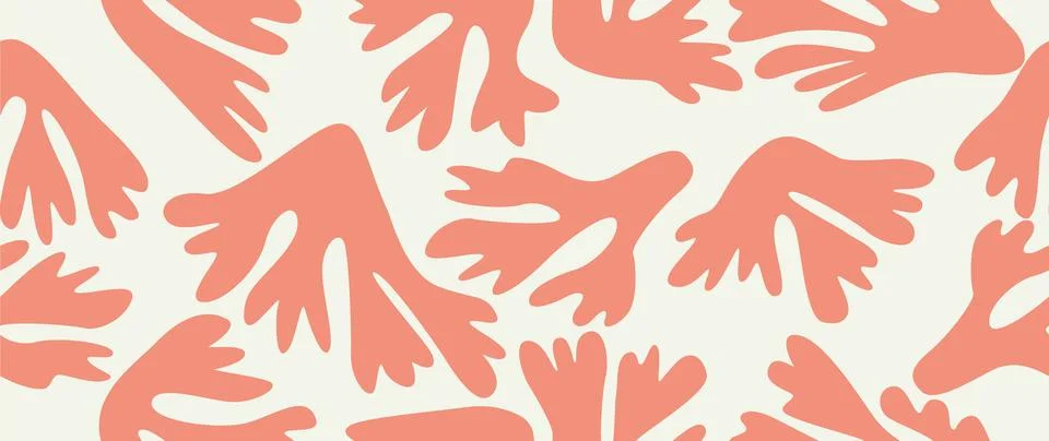 Vector seamless background. Minimalistic abstract floral pattern. Modern print Stockillustratie