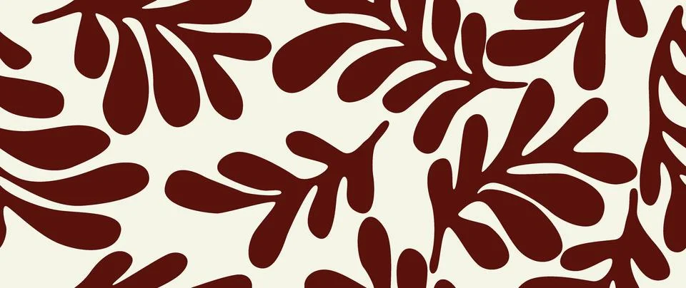 Vector seamless background. Minimalistic abstract floral pattern. Modern print イラスト素材