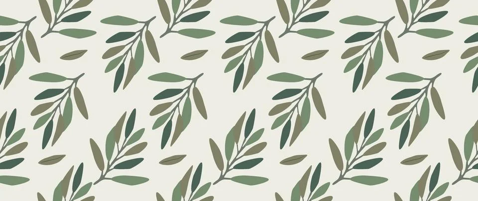 Vector seamless background. Minimalistic abstract floral pattern. Modern print イラスト素材