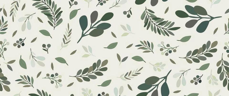Vector seamless background. Minimalistic abstract floral pattern. Modern print イラスト素材