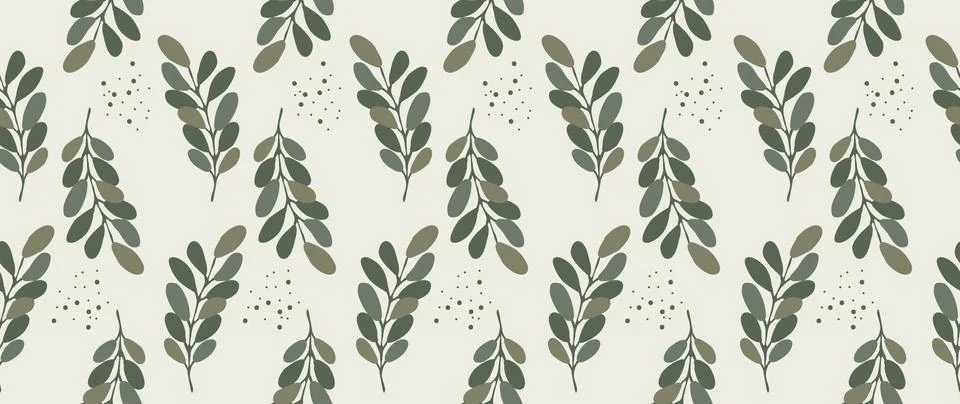 Vector seamless background. Minimalistic abstract floral pattern. Modern print イラスト素材