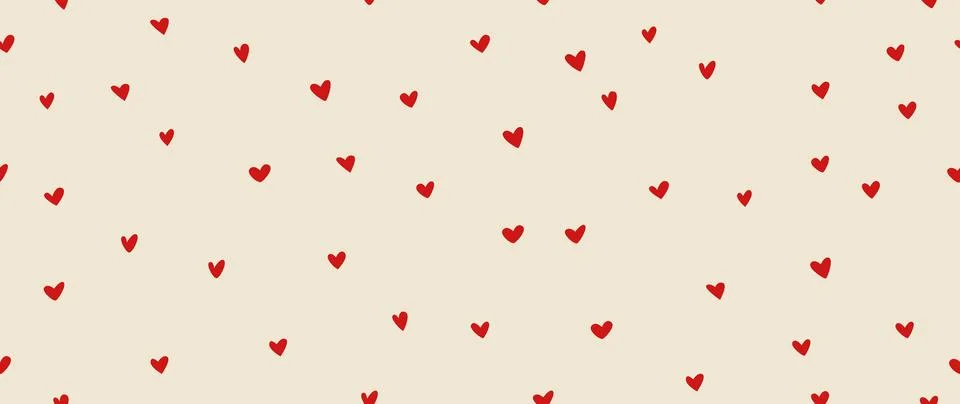 Vector seamless background. Minimalistic abstract pattern of hearts. Modern.. Stock Illustration