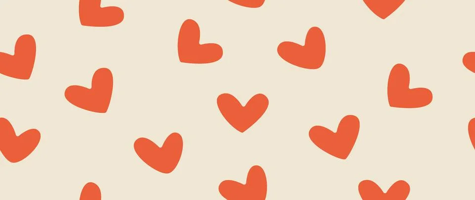 Vector seamless background. Minimalistic abstract pattern of hearts. Modern.. Stock Illustration
