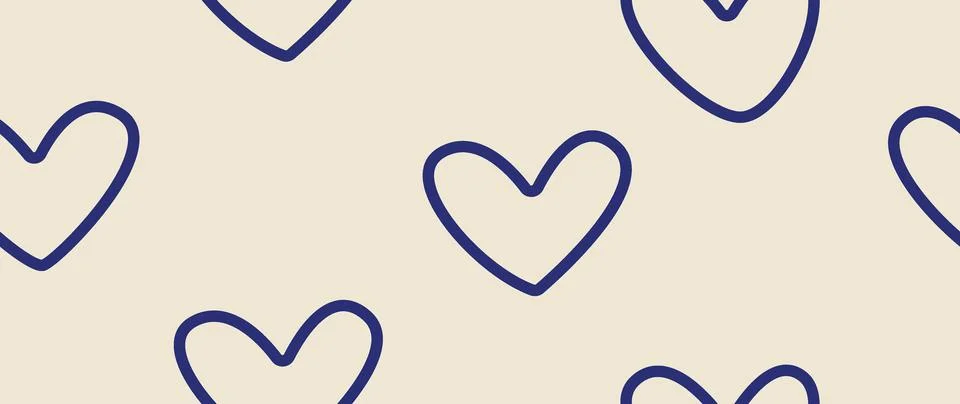 Vector seamless background. Minimalistic abstract pattern of hearts. Modern.. Stock Illustration