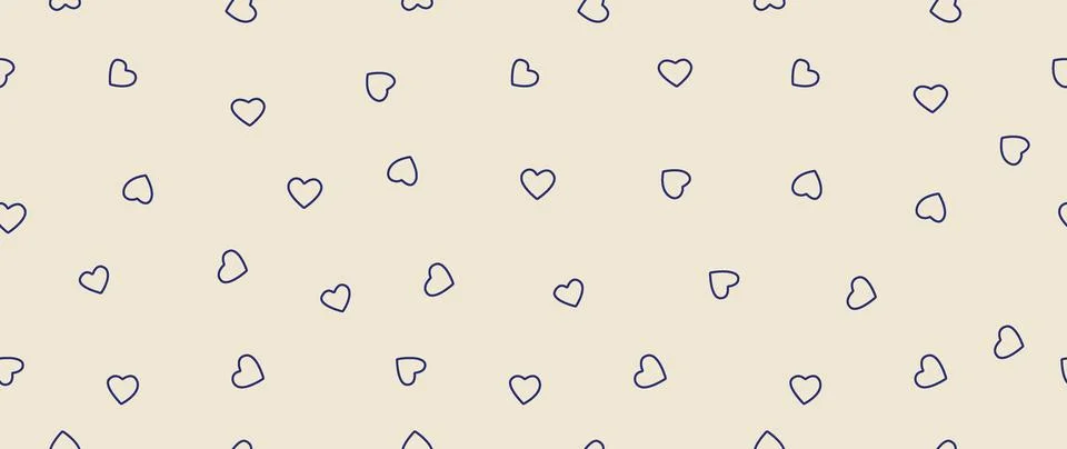 Vector seamless background. Minimalistic abstract pattern of hearts. Modern.. Stock Illustration