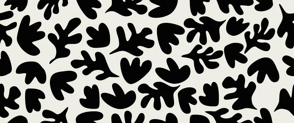 Vector seamless background. Minimalistic abstract floral pattern. Modern pr.. Stock Illustration