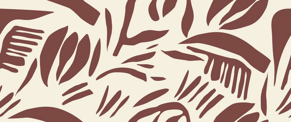 Vector seamless background. Minimalistic abstract floral pattern. Modern pr.. 库存插图