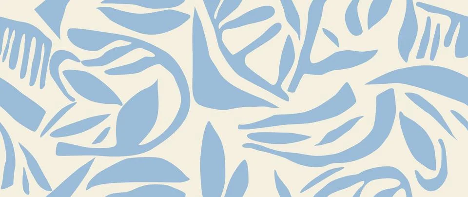 Vector seamless background. Minimalistic abstract floral pattern. Modern pr.. Stock Illustration