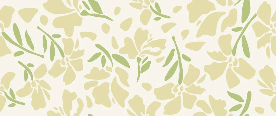 Vector seamless background. Minimalistic abstract floral pattern. Modern pr.. 库存插图