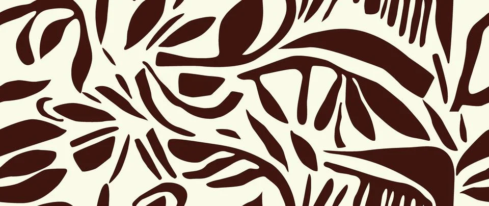 Vector seamless background. Minimalistic abstract floral pattern. Modern pr.. Stock Illustration