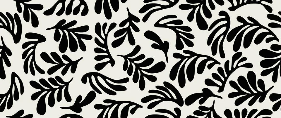 Vector seamless background. Minimalistic abstract floral pattern. Modern pr.. Stock Illustration
