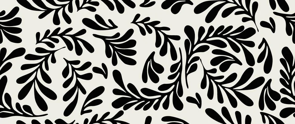 Vector seamless background. Minimalistic abstract floral pattern. Modern pr.. Stock Illustration