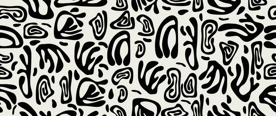 Vector seamless background. Minimalistic abstract floral pattern. Modern pr.. Stock Illustration