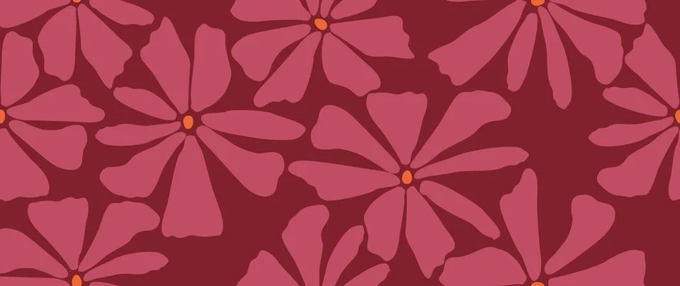 Vector seamless background. Minimalistic abstract floral pattern. Modern co.. Stock Illustration