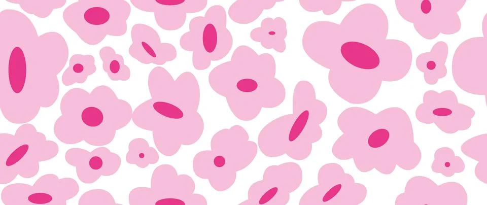 Vector seamless background. Minimalistic abstract floral pattern. Modern pr.. Stock Illustration