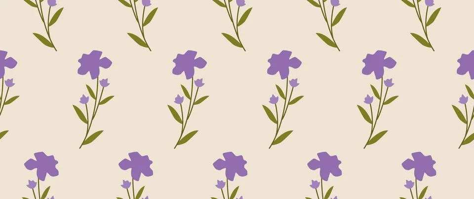 Vector seamless background. Minimalistic abstract floral pattern. Modern pr.. 库存插图