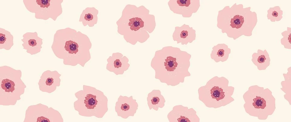 Vector seamless background. Minimalistic abstract floral pattern. Modern pr.. Stock Illustration
