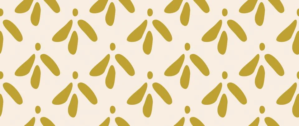 Vector seamless background. Minimalistic abstract floral pattern. Modern pr.. Stock Illustration