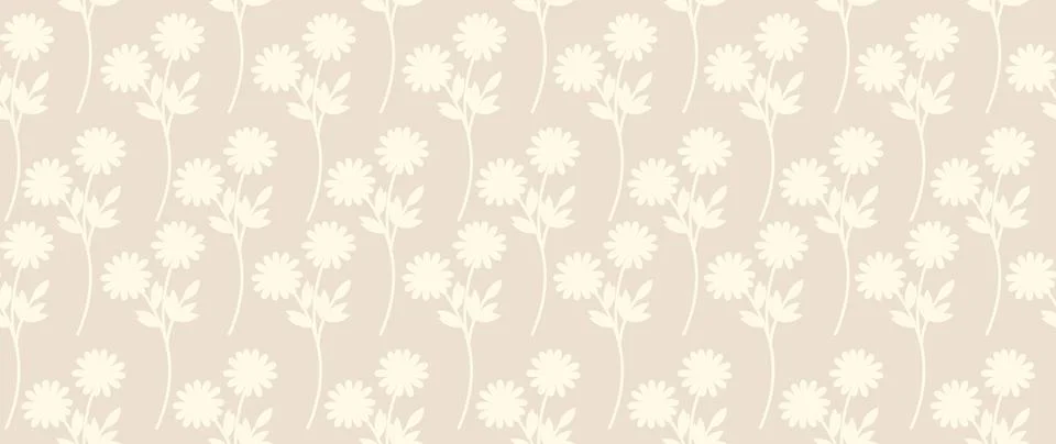 Vector seamless background. Minimalistic abstract floral pattern. Modern pr.. 库存插图