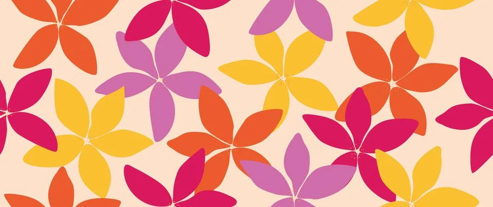 Vector seamless background. Minimalistic abstract floral pattern. Modern pr.. Stock Illustration