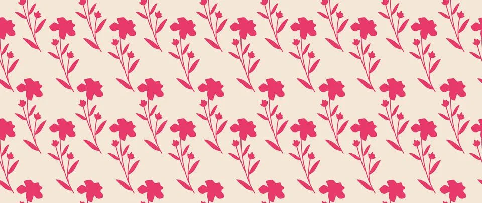 Vector seamless background. Minimalistic abstract floral pattern. Modern pr.. Stock Illustration