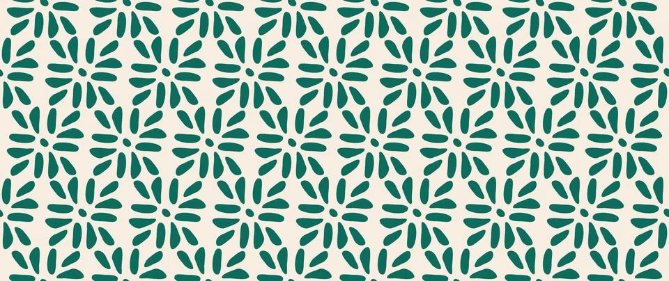 Vector seamless background. Minimalistic abstract floral pattern. Modern print Stock Illustration