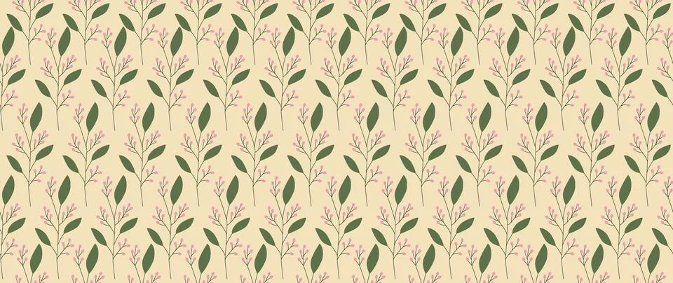 Vector seamless background. Minimalistic abstract floral pattern. Modern print Stock Illustration