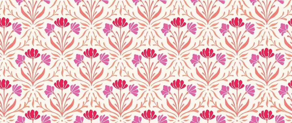 Vector seamless background. Minimalistic abstract floral pattern. Modern print Stock Illustration