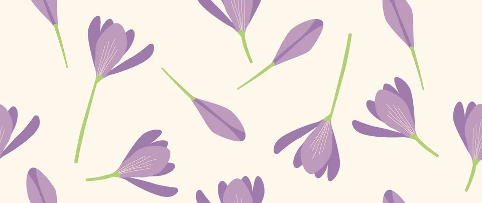 Vector seamless background. Minimalistic abstract floral pattern. Modern print Stock Illustration