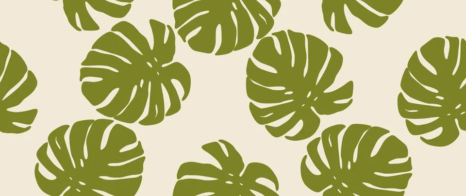 Vector seamless background. Minimalistic abstract floral pattern. Modern red Stock Illustration