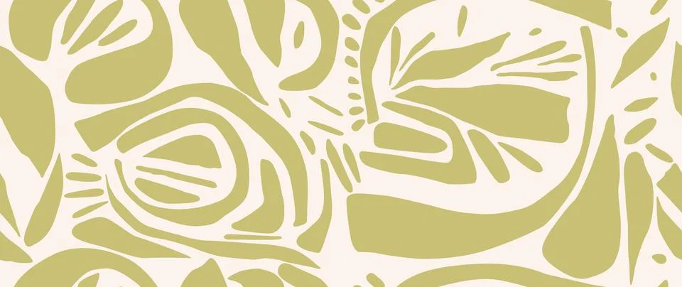 Vector seamless background. Minimalistic abstract floral pattern. Modern print Stock Illustration