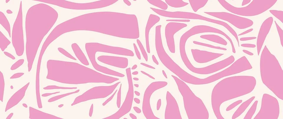 Vector seamless background. Minimalistic abstract floral pattern. Modern print Stock Illustration